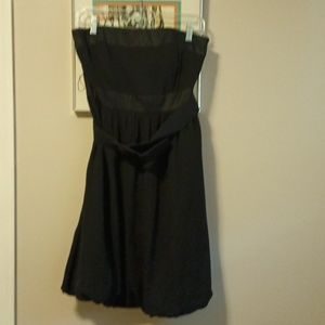 Strapless silk dress